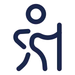 Hiking Round SVG Icon